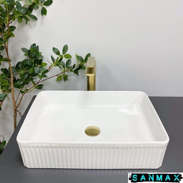 Умивальник (раковина) VBI BRESCIA WHITE накладний VBI-013900 фото