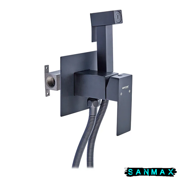 Змішувач для гігієнічного душу Mixxus Kub-333 Чорний (MI6040) MI6040 фото