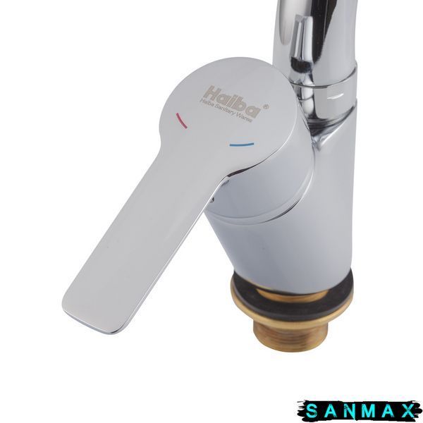 Змішувач для умивальника на гайці Haiba Marco 001 Хром (HB4010) HB4010 фото