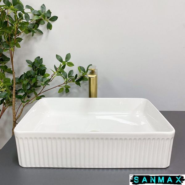 Умивальник (раковина) VBI BRESCIA WHITE накладний VBI-013900 фото