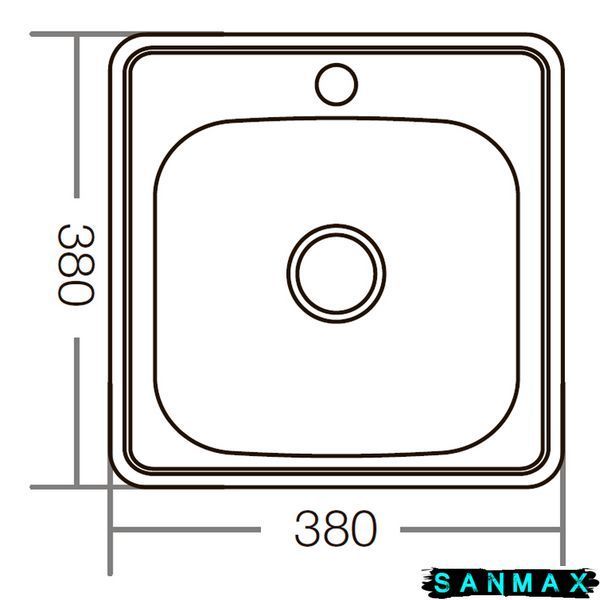 Мийка кухонна Zerix Z3838-06-160D (decor) (ZM0556) ZM0556 фото