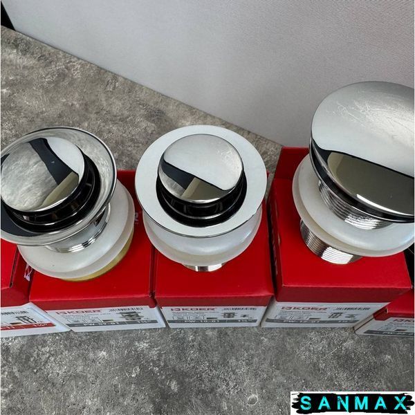 Донний клапан для умивальника без переливу Koer PW-10-01 Хром (KR5797) KR5797 фото