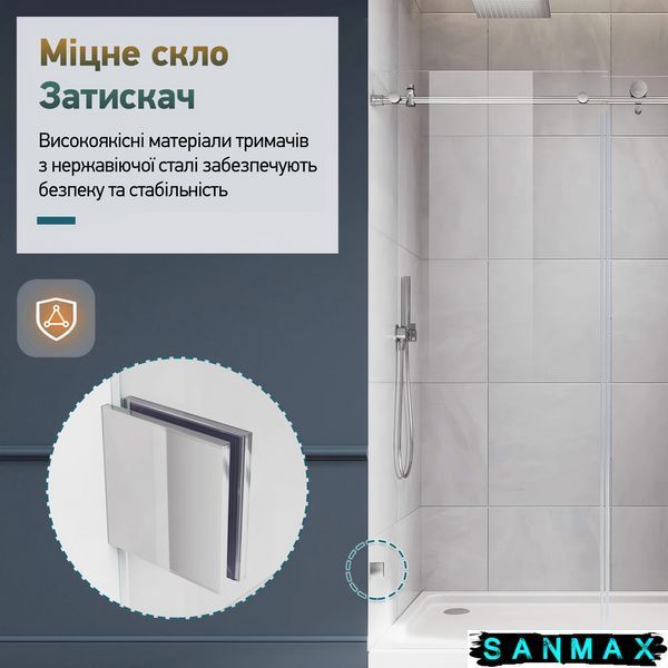 Душова кабіна без піддону Koer SR SC07-120x90x200-TR-01 прозоре скло Easy Clean 8мм, хром (KR5370) KR5370 фото
