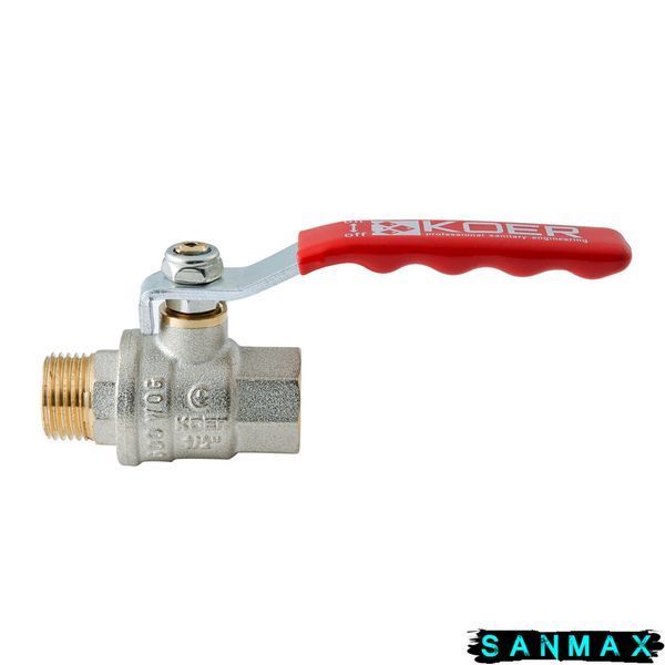 Кран кульовий 1/2 РГШ Вода Koer Extreme KE.215-15 Червона ручка (KR5750) KR5750 фото