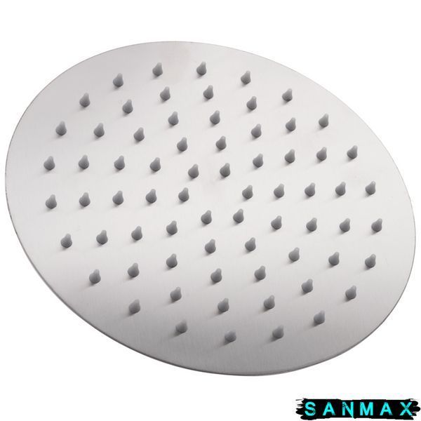 Лійка стельова для душу Mixxus Sh-04 20 см Кругла Нерж Нерж (SS0057) SS0057 фото