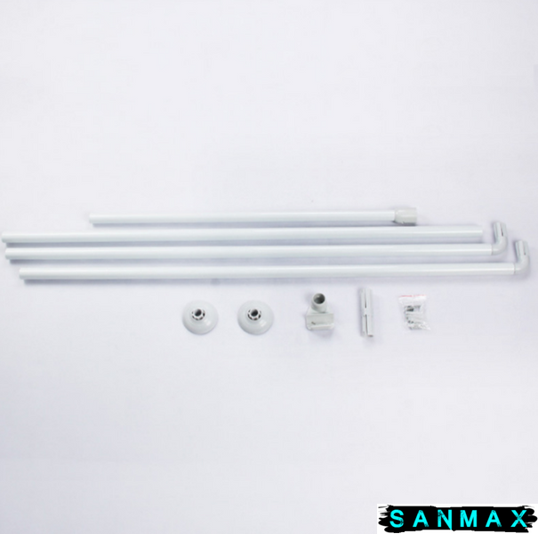 Штанга для шторки П-подібна універсальна Mixxus CRA-U-90x90x90 90x90x90cm, 90x180cm, 270cm (алюміній) блістер (AC3593) AC3593 фото
