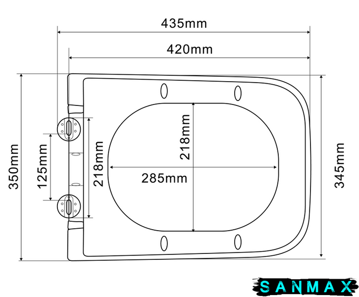 Унітаз підвісний Mixxus Premium Quadro-0305-R Сірий 510x350x345mm система змиву Rimless (MP6656) MP6656 фото