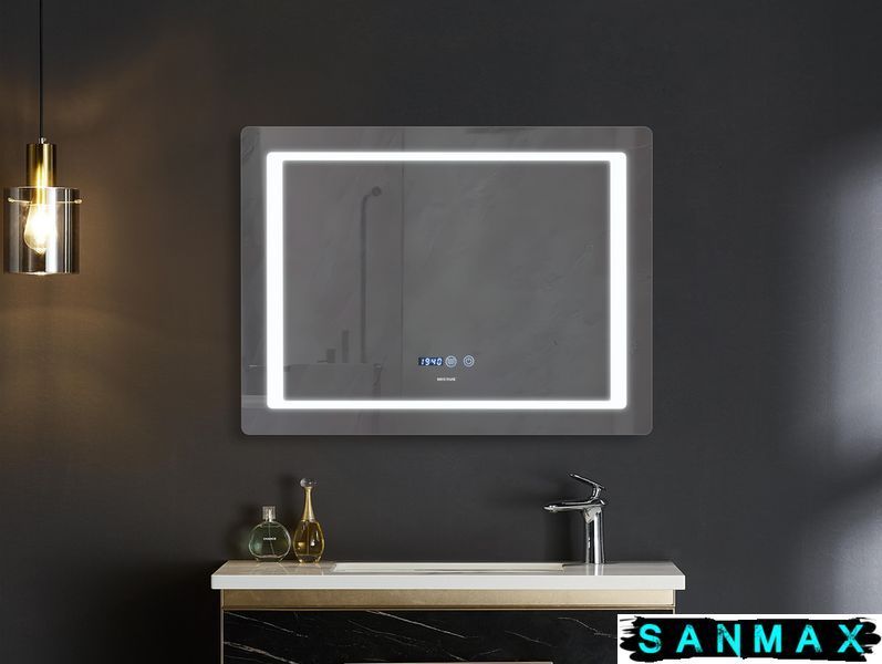 Дзеркало Mixxus Style MR03-70x50 (годинник, Led-підсвітка, антизапотівання) (MI6006) MI6006 фото