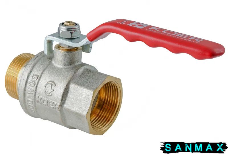 Кран кульовий 1/2 РГШ Вода Koer Extreme KE.215-15 Червона ручка (KR5750) KR5750 фото