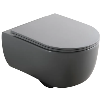 Унітаз підвісний Mixxus Premium Topper-0303-R Сірий 495x370x350mm система змиву Rimless (MP6657) MP6657 фото