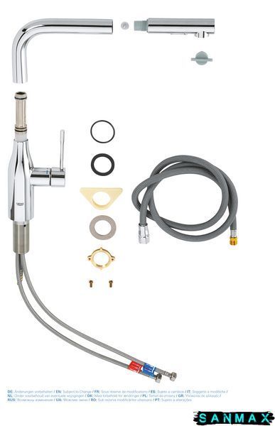 Змішувач для кухні з висувним виливом Grohe Essence New (30270000) 30270000 фото