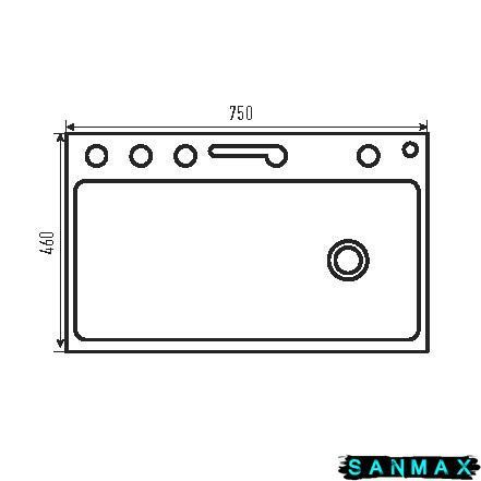 Кухонна інтегрована мийка Zerix ZH7546-Set-02 Decor Nano-Чорний з вбудованим змішувачем (ZM5576) ZM5576 фото