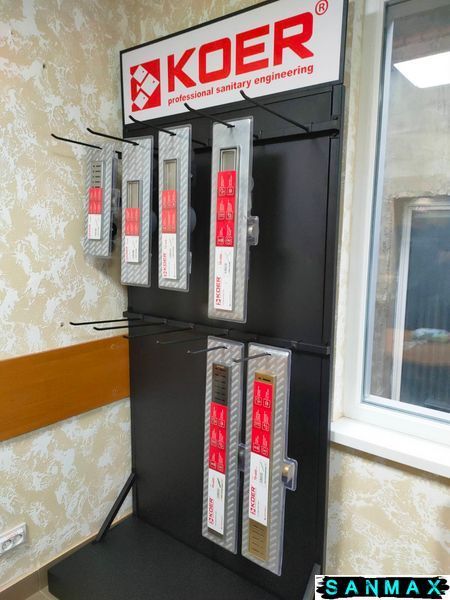 Стенд виставковий Koer Esfd-01 для душу душових трапів із задньою панеллю (ST5641) ST5641 фото