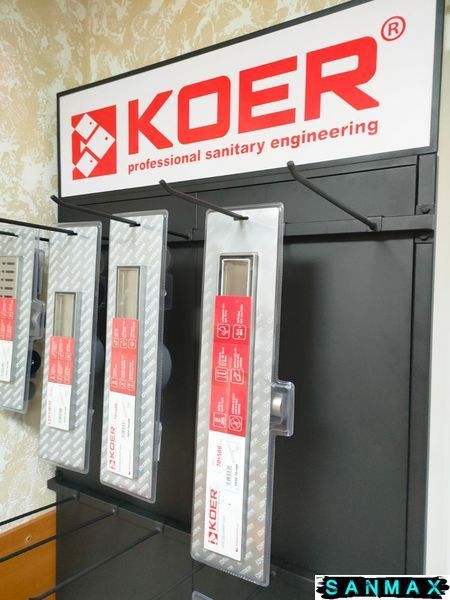 Стенд виставковий Koer Esfd-01 для душу душових трапів із задньою панеллю (ST5641) ST5641 фото