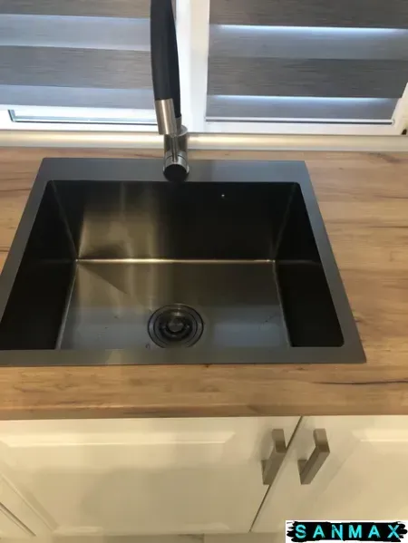 Кухонна інтегрована мийка Kraft HS5050 Чорний HSB5050 фото