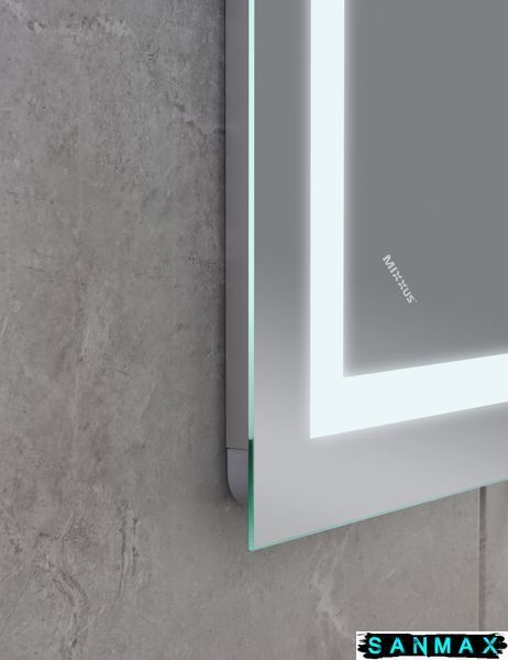 Дзеркало Mixxus Warm MR02-80x80 з Led Touch, Anti-fog, димером, регулюванням яскравості, годинником (MI6934) MI6934 фото