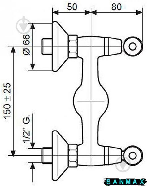 Змішувач Emmevi Deco classic для душу бронза б/акс BR12002 BR12002 фото