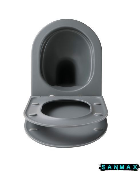 Унітаз підвісний Mixxus Premium Topper-0303-R Сірий 495x370x350mm система змиву Rimless (MP6657) MP6657 фото