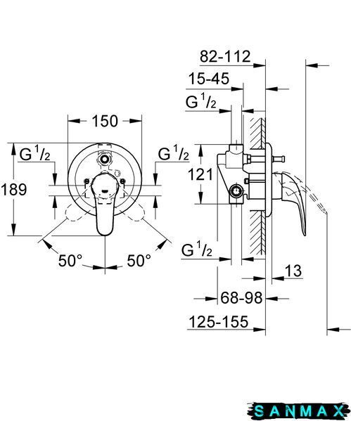 Змішувач для ванни Grohe Eurosmart (33305002) 33305002 фото