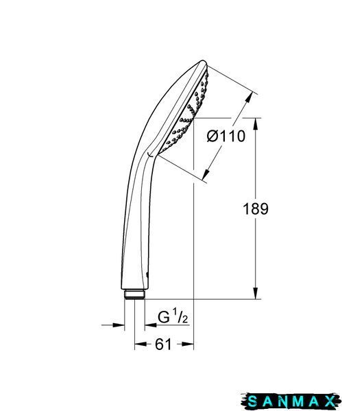 Лійка ручна для душу Grohe Euphoria (1 режим) (27265000) 27265000 фото