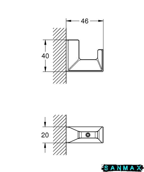 Гачок для халату Grohe Selection Cube (40782000) 40782000 фото