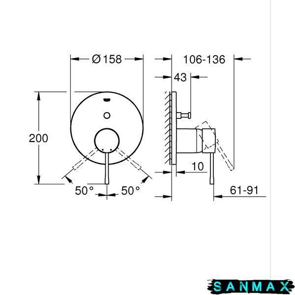 Одноважільний змішувач на 2 виходи Grohe Essence (24167KF1) 24167KF1 фото