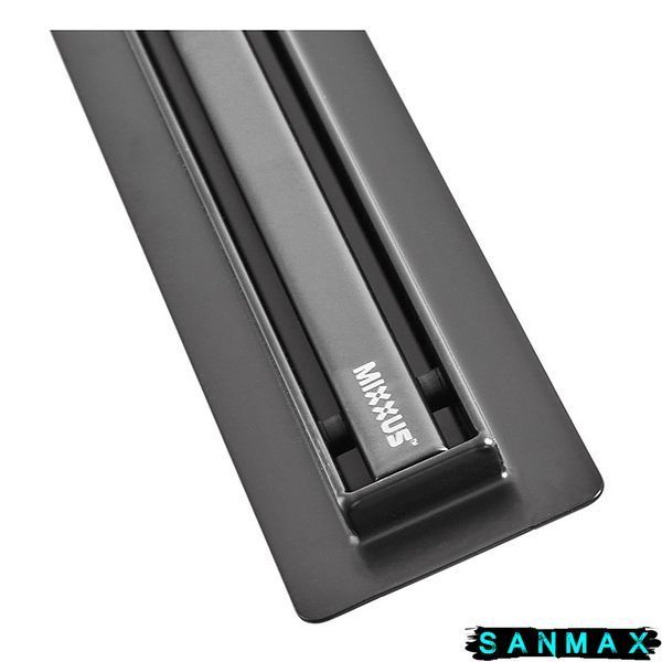 Душовий лінійний трап Mixxus Drain-05-70-Slim Чорний 30x700 із нержавіючої сталі (MI6170) MI6170 фото
