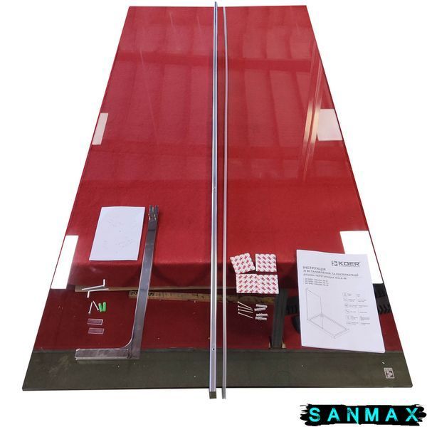 Душова перегородка Koer SR SP02-100x200-TR-01 Walk-In прозоре скло Easy Clean 8мм, хром (KR5395) KR5395 фото