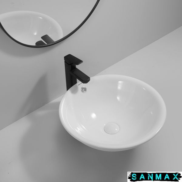 Раковина врізна на стільницю Mixxus Premium Topper-1601 470х470х180mm з переливом (MP6571) MP6571 фото