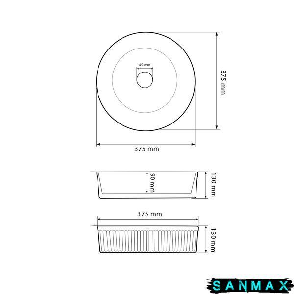 Умивальник (раковина) VBI BRINDISI WHITE накладний VBI-014100 фото