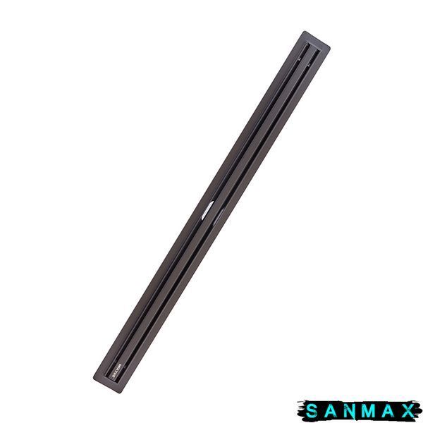 Душовий лінійний трап Mixxus Drain-05-70-Slim Чорний 30x700 із нержавіючої сталі (MI6170) MI6170 фото