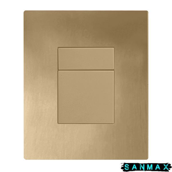 Панель змиву пластикова пневмо Koer KT-0607-12 Квадратна Матове Золото (KR5715) KR5715 фото