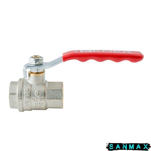 Кран кульовий 1/2 РГГ Вода Koer KE.214-15 Червона ручка (KR5744) KR5744 фото