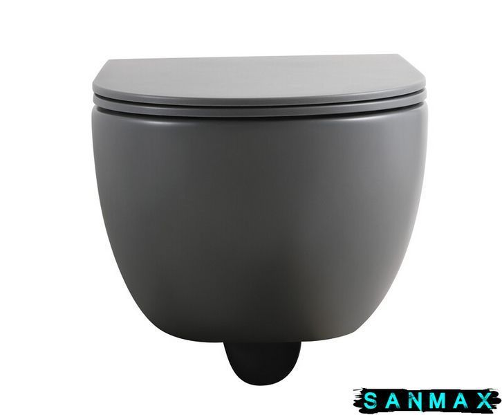 Унітаз підвісний Mixxus Premium Topper-0303-R Сірий 495x370x350mm система змиву Rimless (MP6657) MP6657 фото