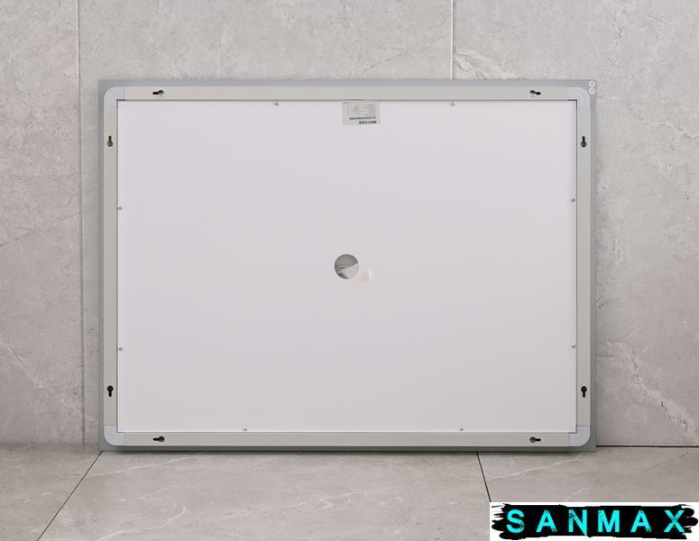 Дзеркало Mixxus Warm MR02-80x80 з Led Touch, Anti-fog, димером, регулюванням яскравості, годинником (MI6934) MI6934 фото
