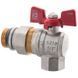 Кран з американкою кутовий 3/4 "антіпротікання" Koer KR.228-Gi Червоний метелик (KR0194) KR0194 фото 1