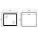 Дзеркало Mixxus Warm MR02-80x80 з Led Touch, Anti-fog, димером, регулюванням яскравості, годинником (MI6934) MI6934 фото 3