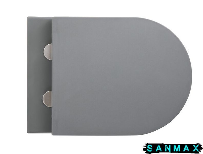 Унітаз підвісний Mixxus Premium Topper-0303-R Сірий 495x370x350mm система змиву Rimless (MP6657) MP6657 фото