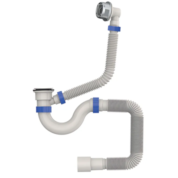 Сифон для ванни Mixxus SV-03-A 1 1/2" прямоточний з пластиковим випуском та переливом (MI8200) MI8200 фото