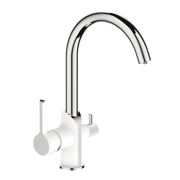 Змішувач для кухні на дві води Mixxus Premium Edem 021 (Білий) (MI5924) MI5924 фото