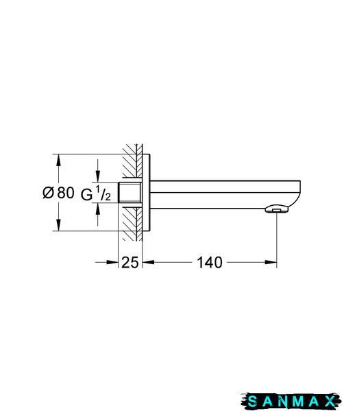 Вилив для ванни Grohe BauCosmopolitan (13255000) 13255000 фото