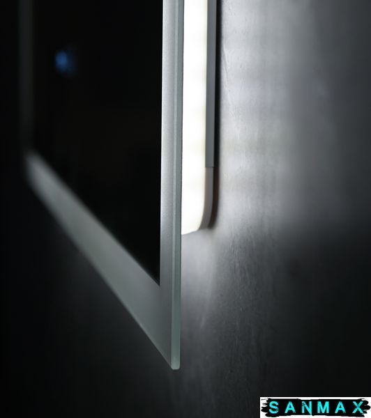 Дзеркало Mixxus Flat MR04-100x60 (часы, Led-подсветка, антизапотевание) (MI6008) MI6008 фото