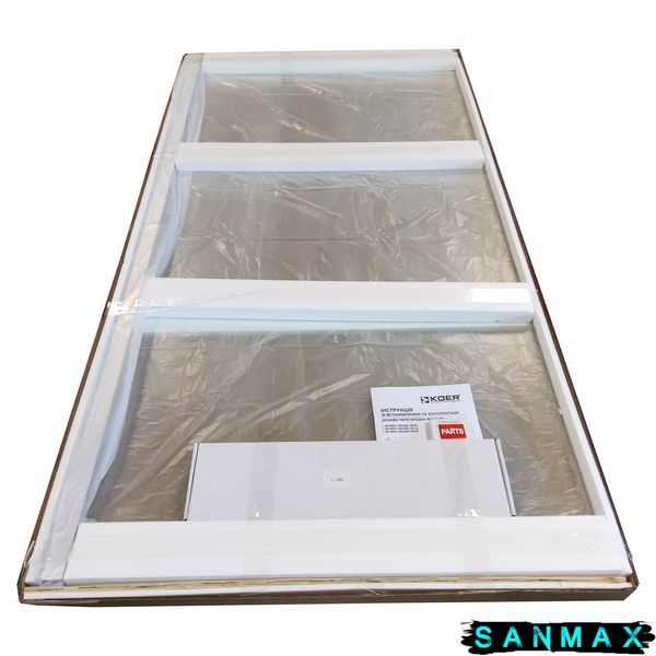 Душова перегородка Koer SR SP02-100x200-TR-07 Walk-In прозоре скло Easy Clean 8мм, графіт (KR5397) KR5397 фото