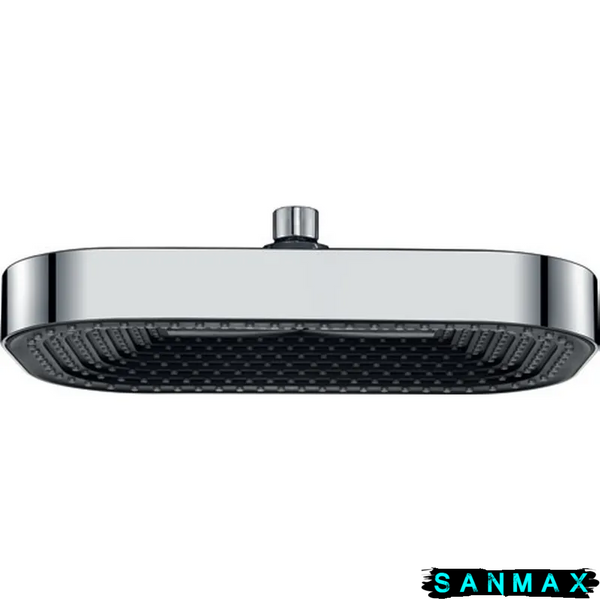 Лійка стельова для душу Koer KP-0404-01-OH 32,5 см на 20 см Хром Чорна Пластик (KR5000) KR5000 фото