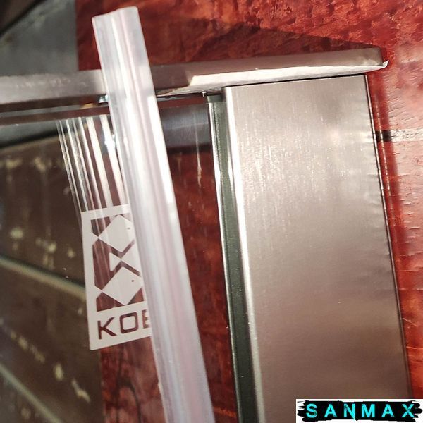 Душова перегородка Koer SR SP02-100x200-TR-07 Walk-In прозоре скло Easy Clean 8мм, графіт (KR5397) KR5397 фото
