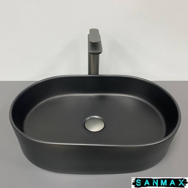Умивальник накладний Vbi Verona 50 Чорний Матовий VBI-011317 фото