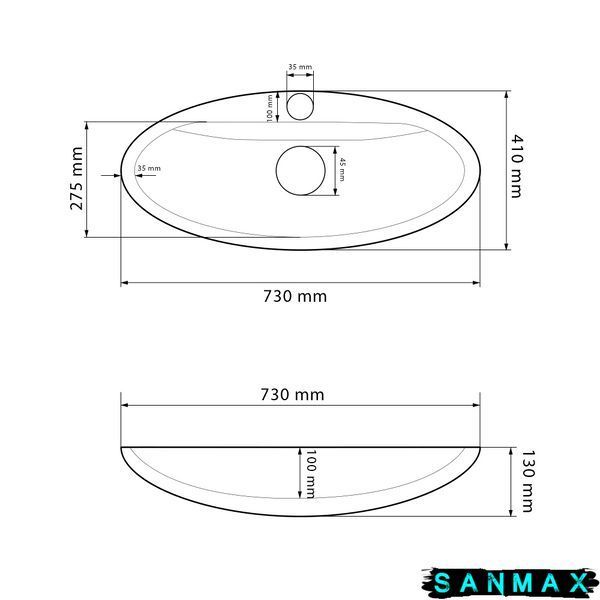 Умивальник накладний Vbi Cesena Білий VBI-015501 фото
