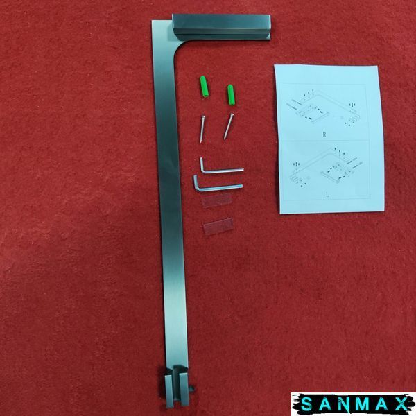 Душова перегородка Koer SR SP02-100x200-TR-07 Walk-In прозоре скло Easy Clean 8мм, графіт (KR5397) KR5397 фото