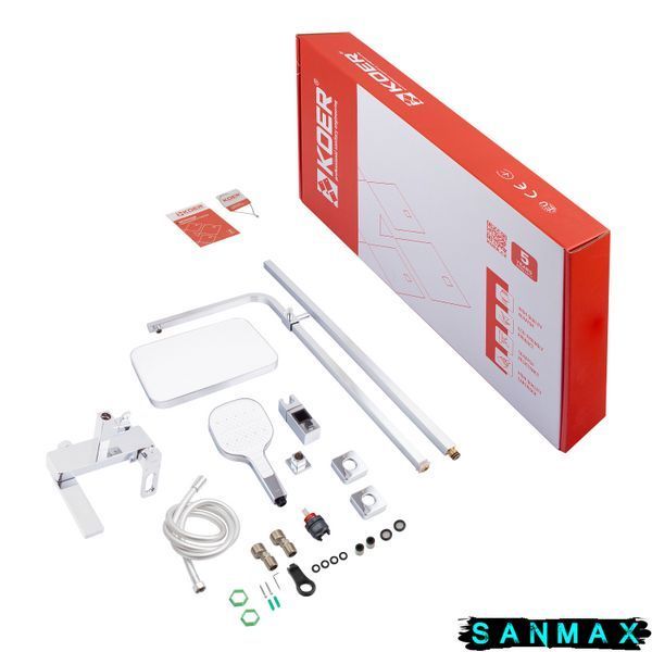 Душова система зі змішувачем Koer KB-56031-01, 3 функції Хром (KR5438) KR5438 фото