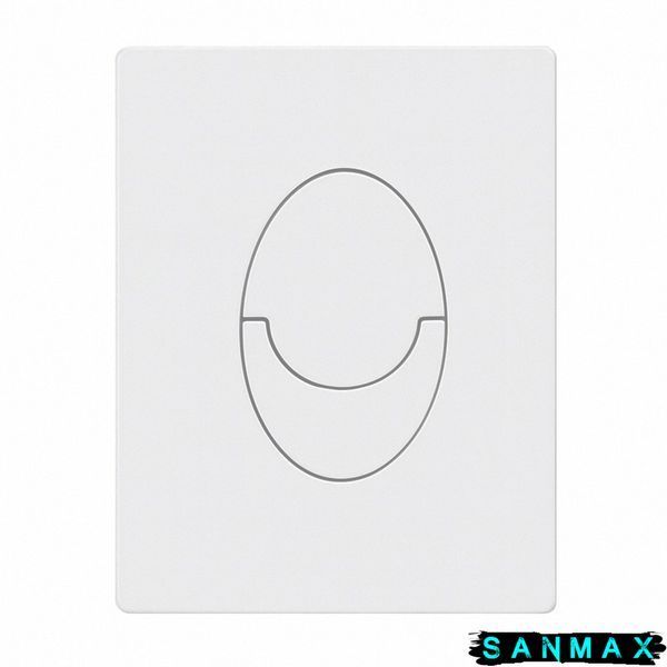 Панель змиву пластикова пневмо Koer KT-0606-03 Закруглена Біла (KR5713) KR5713 фото